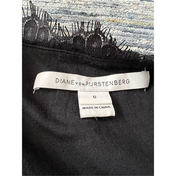 Diane Von Furstenberg Sleeveless Overlay Black Cover Vest Size 0 - Picture 4 of 9